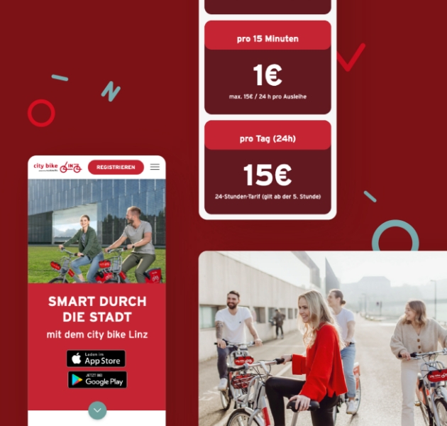 city bike Linz Website